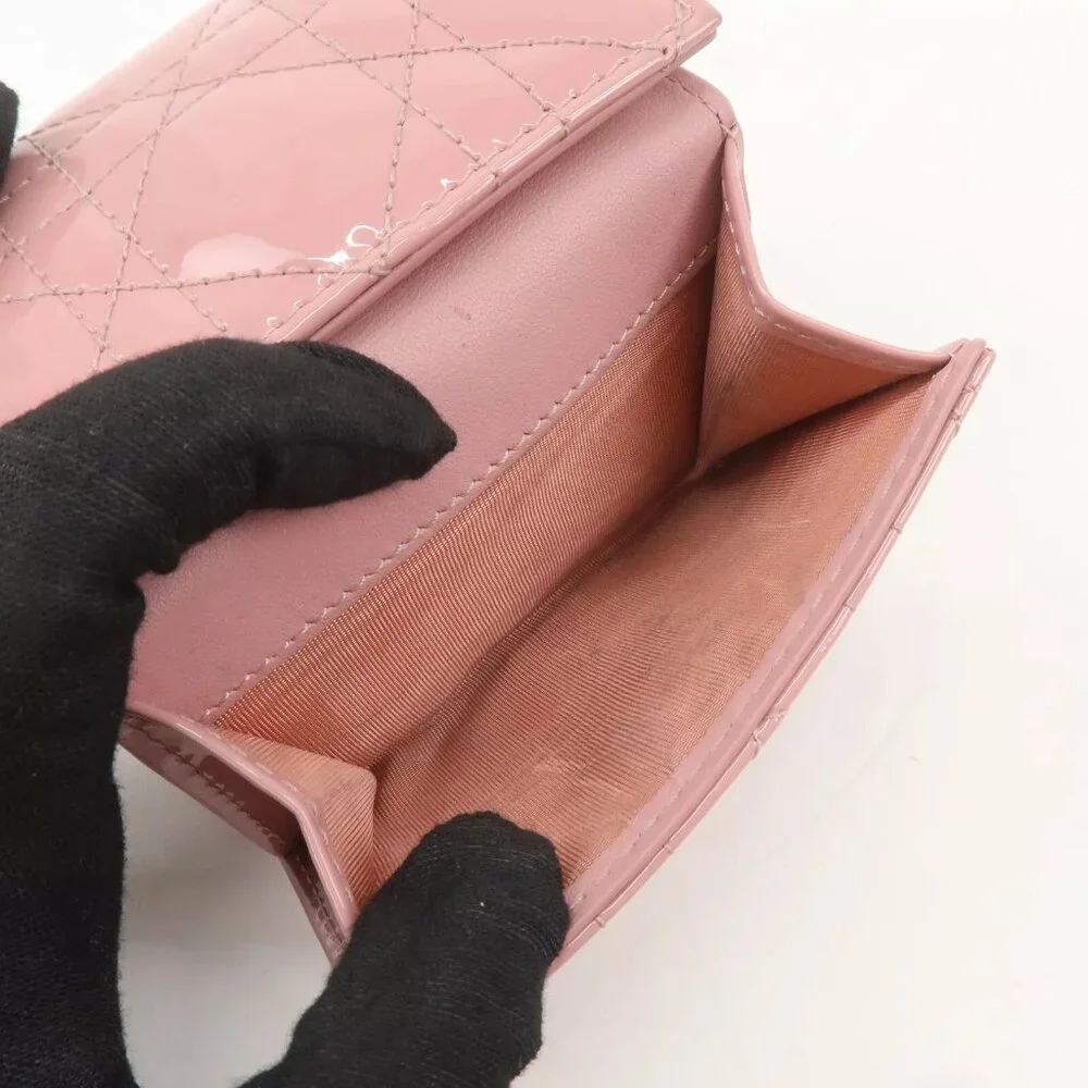 ❤️Authentic Christian Dior Lady Dior Cannage Lotus Wallet❤️